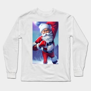 Merry Kickmas Santa Boxer Fighter Long Sleeve T-Shirt